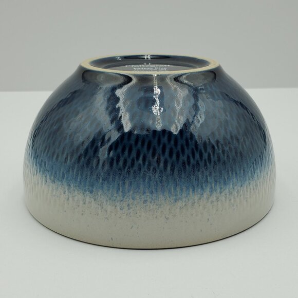 Pfaltzgraff Eclipse Blue Soup Cereal Bowls White Blue Textured Stoneware Bowls - Picture 6 of 7